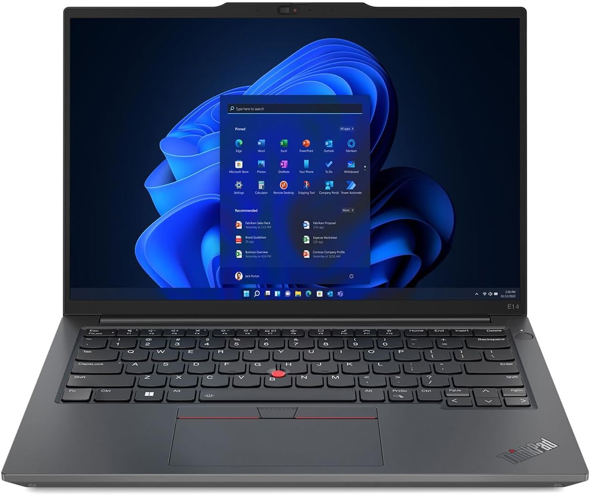 NEW- Lenovo ThinkPad E14 G5 14 WUXGA i5-1335U 1.3GHz Intel Iris Xe Graphics 16GB RAM 256GB SSD Win 11 Pro Graphite Black - 21JK0084US