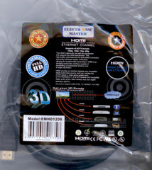 HDMI to HDMI High Speed with ETHERNET Cable-6 Ft Bulk