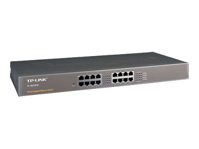 TP-LINK  TL-SG1016  16-port  Gigabit  1U  rack-mountable  Green Switch