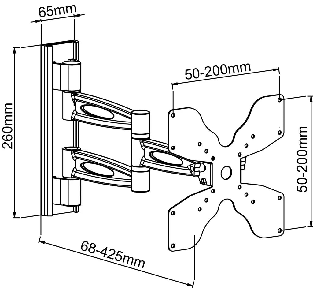 EagleStar Pro 64-0352 Monitor / TV Wall Mount Bracket for 17-37 inch
