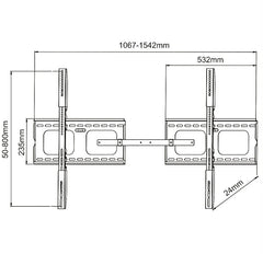 EagleStar Pro 64-1101XL Heavy Duty Plasma LCD LED TV Wall Mount Bracket for 60-102 inches TVs