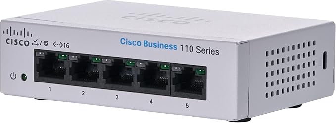 Cisco Business CBS110-5T-D Unmanaged Switch | 5 Port Gigabit Ethernet Switch