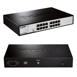 D-Link  DGS-1016D   16-Port 10/100/1000  Gigabit  Desktop/Rackmount  Unmanaged  Switch