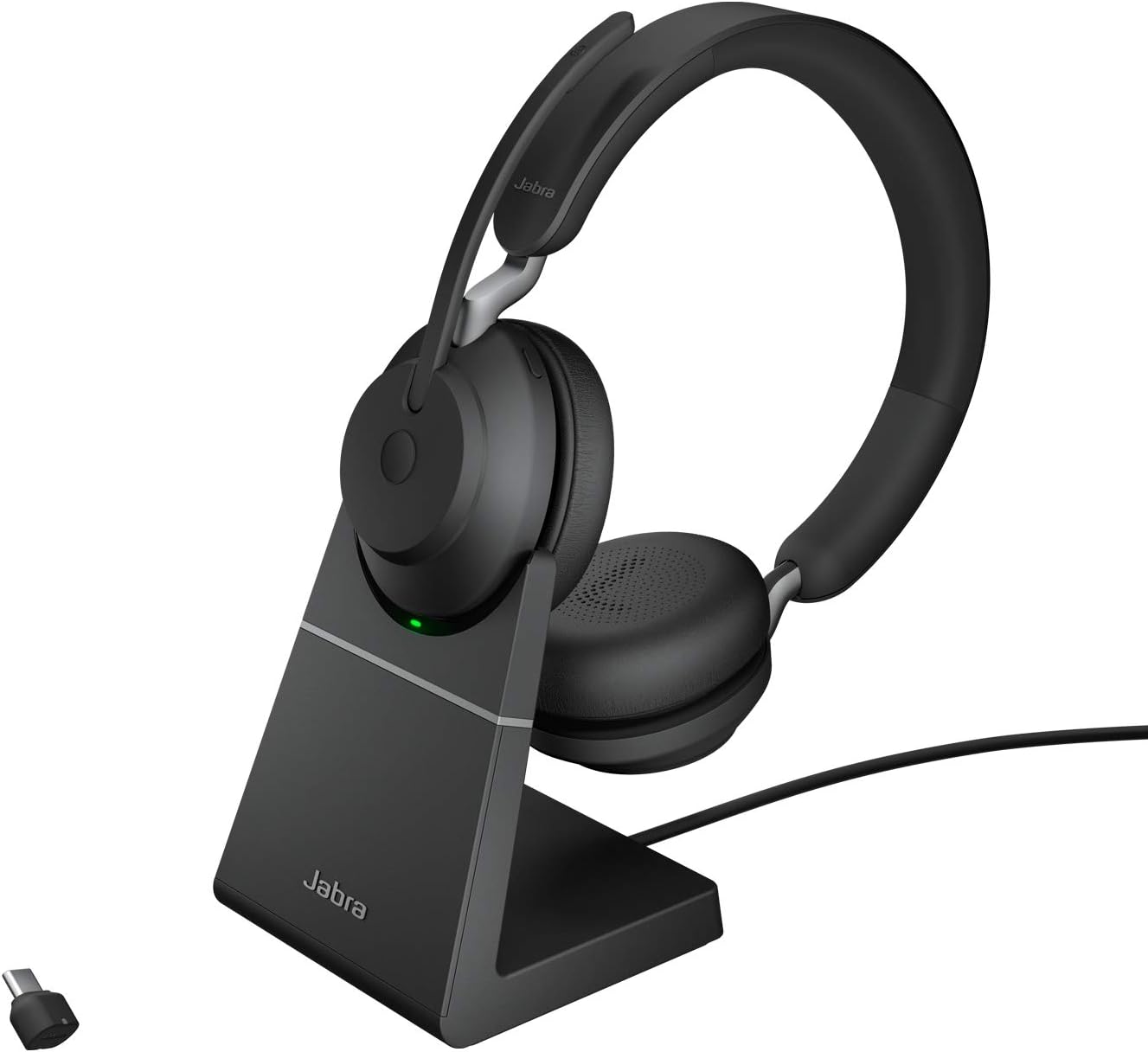 Jabra Evolve2 65 Link380a MS Stereo Headset with Desk Stand - Black ...