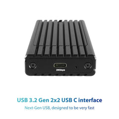 NexStar SX, M.2 NVMe SSD to USB 3.2 Gen2x2, 20G, Type C, Black Enclosure - NST-230C3-BK