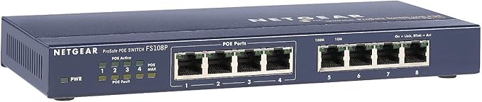 Netgear FS108PNA ProSafe 8-port 10/100 Switch w/ 4-port PoE