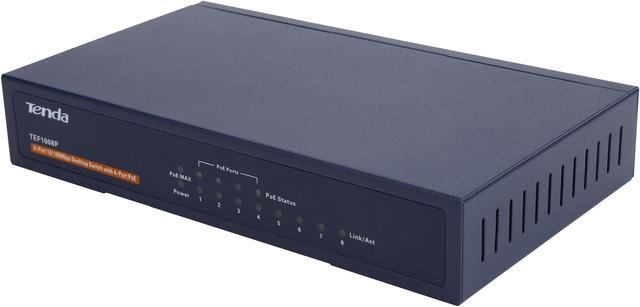 Tenda TEF1008P  8-Port 10/100Mbps Desktop Switch with 4-Port PoE