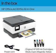 HP OfficeJet 8015e All-in-One Wireless Color Printer for Home Office, Works with Alexa - Grey - 228F5A