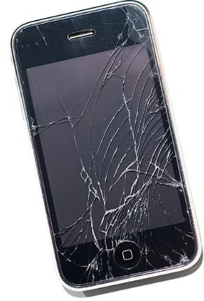 Cracked iphone screen